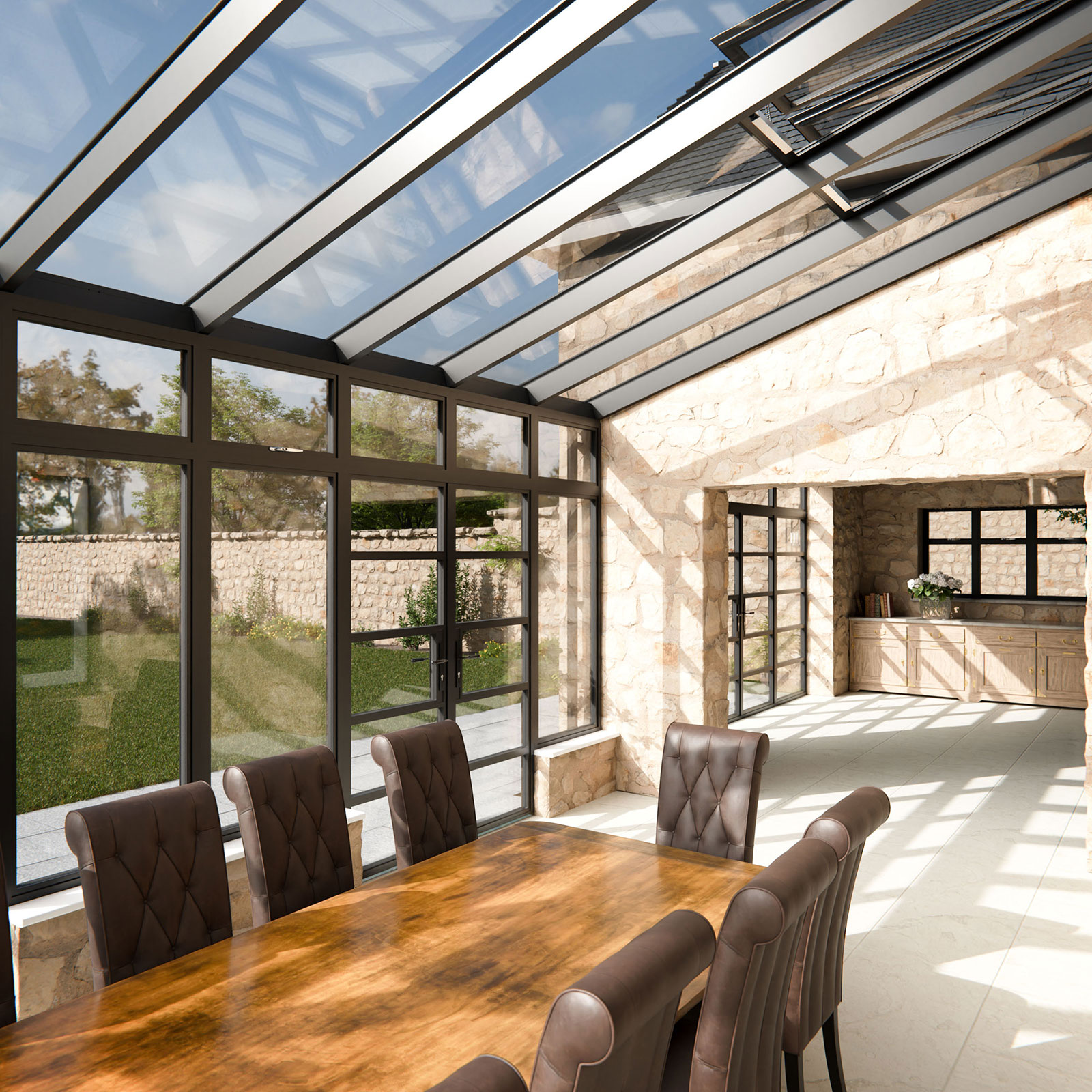 Aluminium glass roof in Bristol