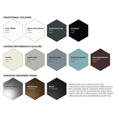 Aluminium bifold door colour options