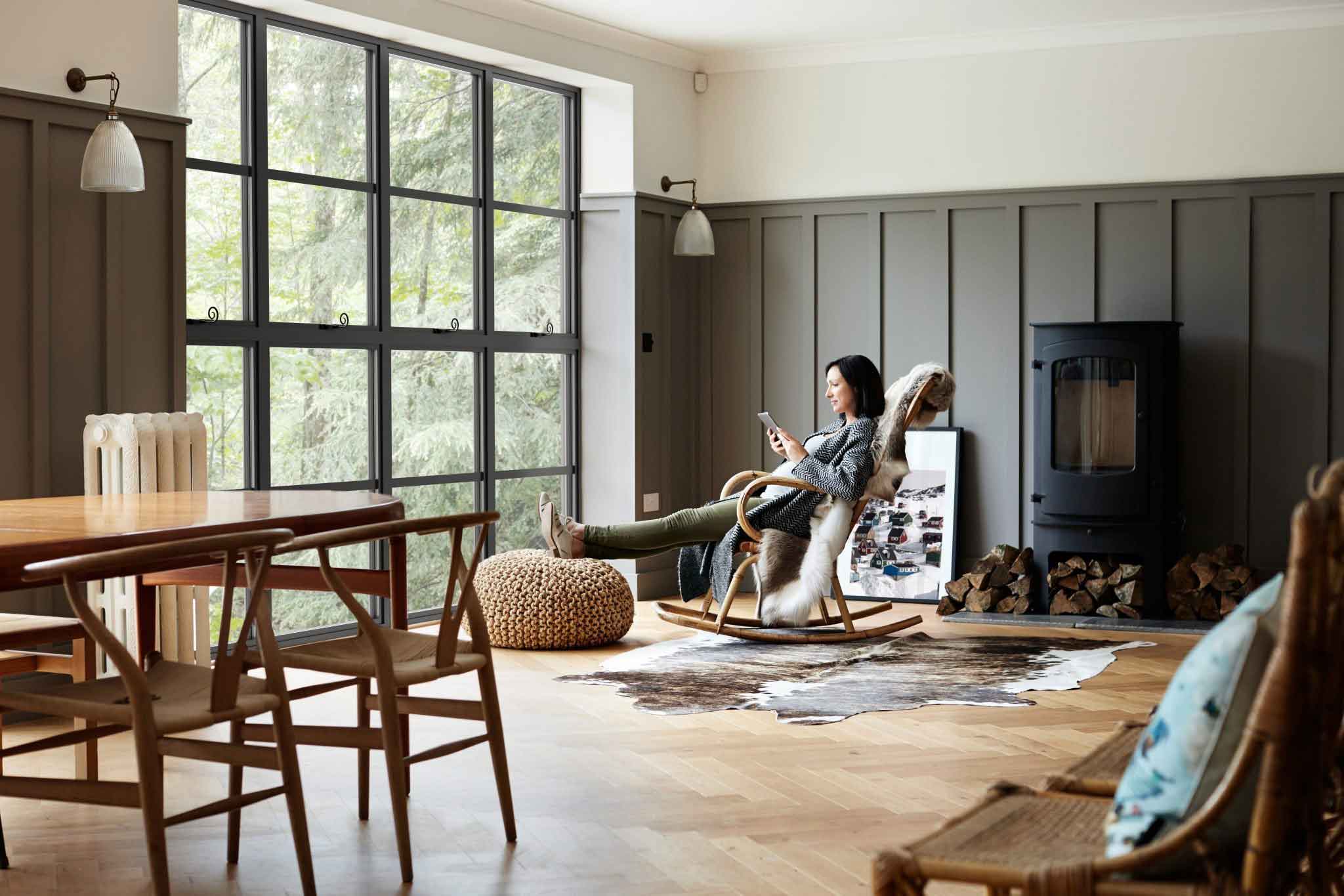 Slim profile aluminium window in Bristol